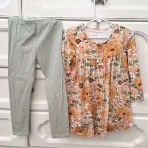 SweetHoney 4y Fall Floral 2 piece outfit